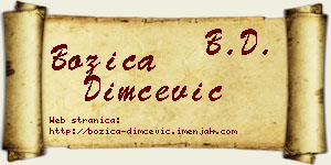 Božica Dimčević vizit kartica